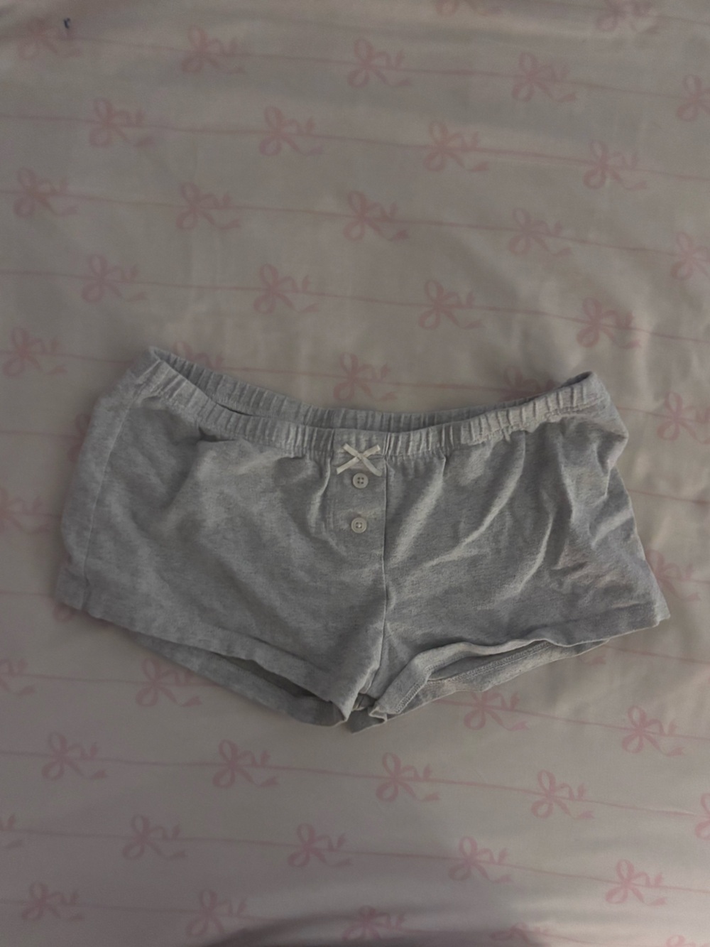Brandy Melville Light Gray Cotton Lounge Shorts